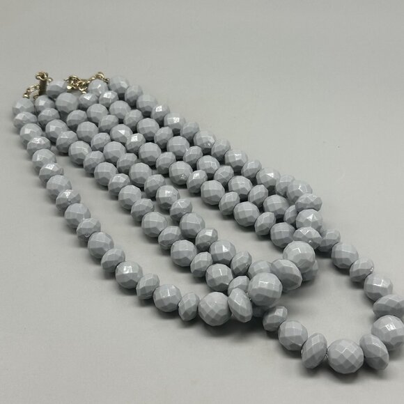 3/$30 Sugarfix Statement Necklace Gray Faceted Beads Chunky Beaded 20" - Picture 11 of 15